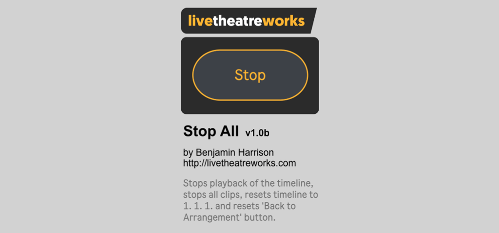 Image of the Stop All plugin interface.